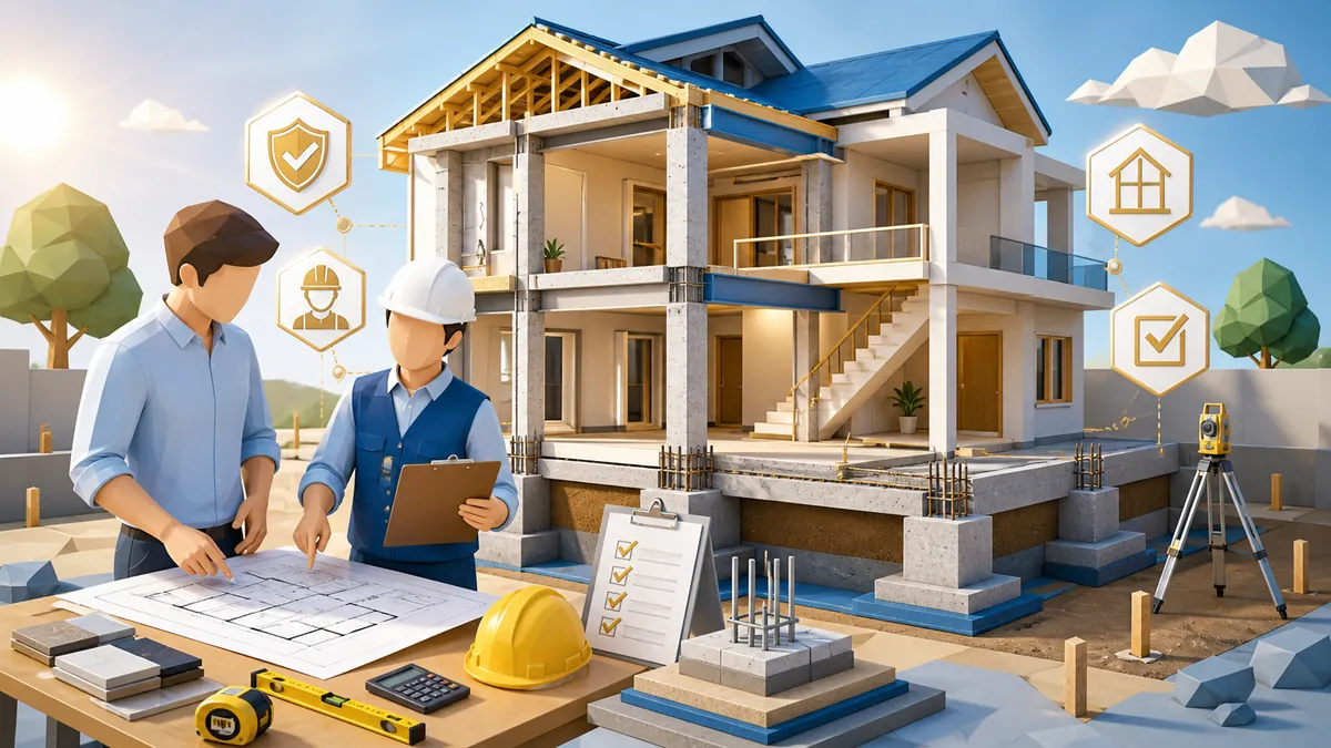 Cara merencanakan rumah dua lantai yang aman dengan struktur, pondasi, RAB, dan pengawasan kontraktor