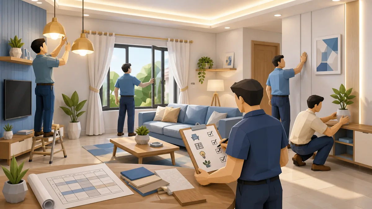 Tips membuat rumah lebih nyaman setelah renovasi dengan pengecekan pencahayaan, ventilasi, finishing, tata ruang, material, dan checklist kenyamanan rumah
