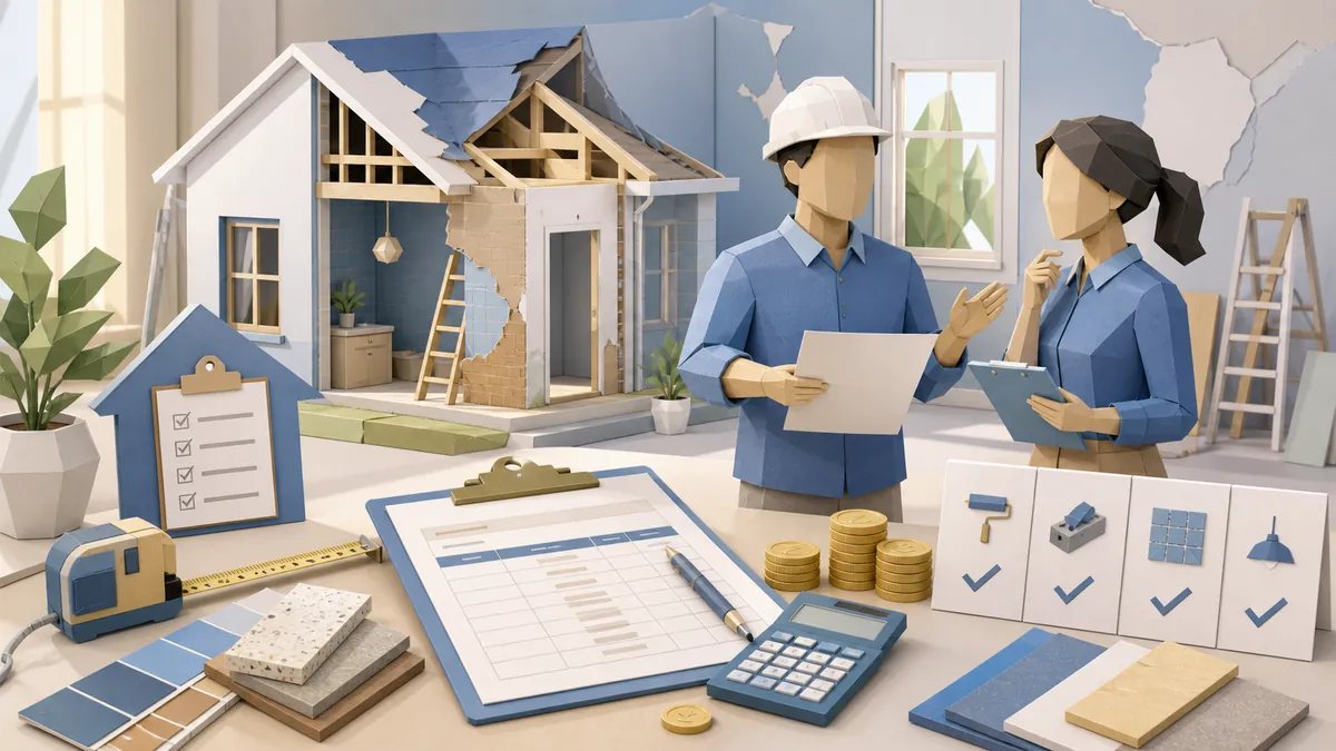 Tips renovasi rumah supaya biaya tidak melebar dengan RAB, scope pekerjaan, dan pilihan material terukur